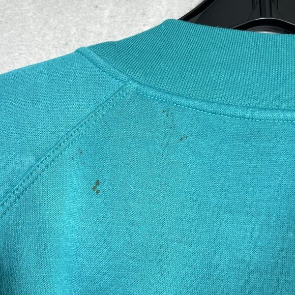 Vintage Puma Jacket Men’s Large Cotton Blend Green Quilted Bomber Shoulder Pads - Picture 11 of 13